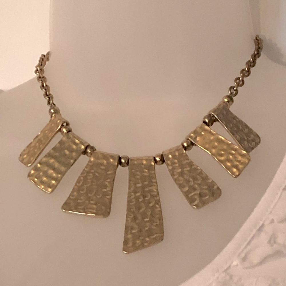 Hammered Goldtone Choker is a Statement Piece!